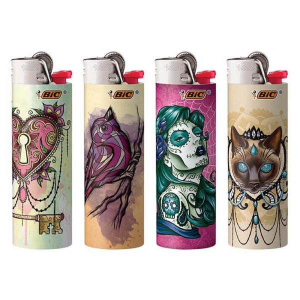 Pack 10X Special Edition BiC Tattoos Series Lighters