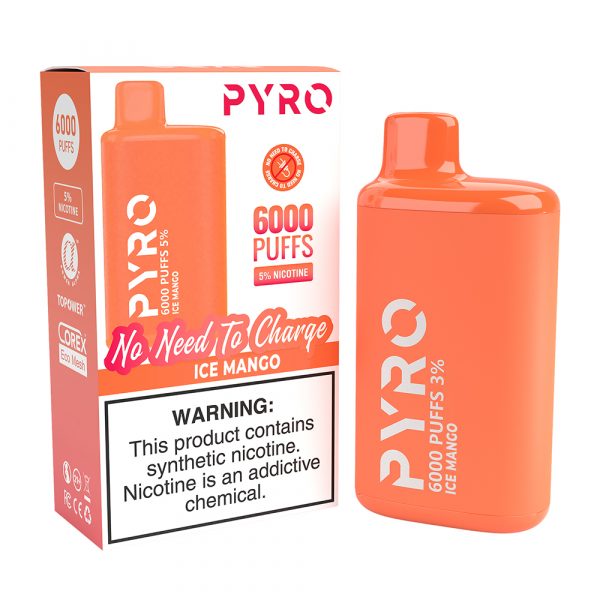 PYRO Vape 6000 Puffs Ice Mango